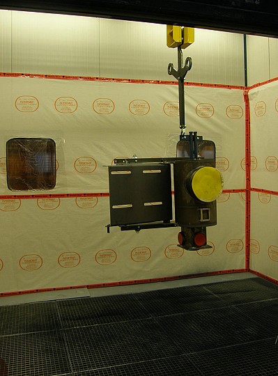 Innenansicht manuelle Lackierkabine